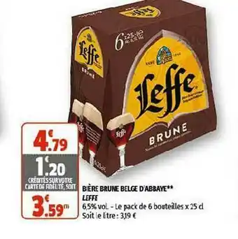 Coccinelle Supermarché Bière Brune Belge D'abbaye Leffe offre