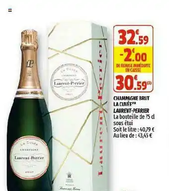 Coccinelle Supermarché Champagne Brut La Cuvée Laurent-perrier offre