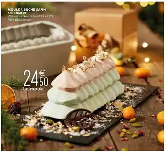 Culinarion Moule à Bûche Sapin Silikomart offre