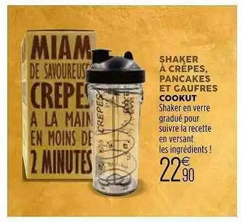 Culinarion Shaker à Crêpes, Pancakes Et Gaufres Cookut offre