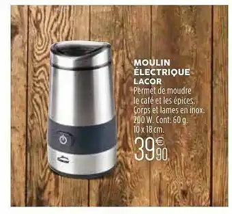Culinarion Moulin électrique Lacor offre