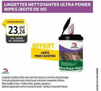 DomPro Lingettes Nettoyantes Ultra Power Wipes (boîte De 90) offre