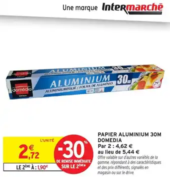 Intermarché Papier aluminium 30m domedia offre