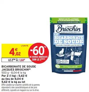 Intermarché Bicarbonate de soude jacques briochin offre