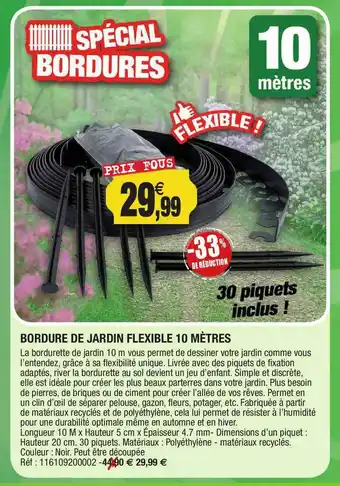 Outiror Bordure De Jardin Flexible 10 Metres offre