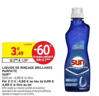 Intermarché Liquide de rinçage brillance parfaite sun offre