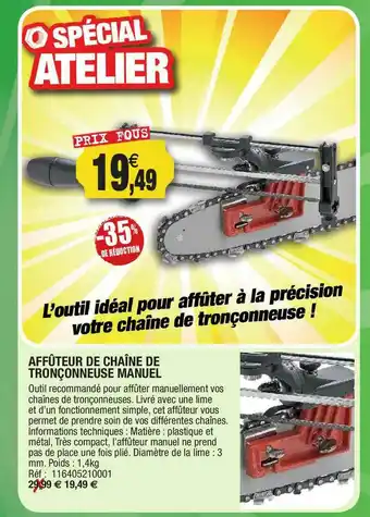 Affûteur De Chaßne De Tronçonneuse Manuel