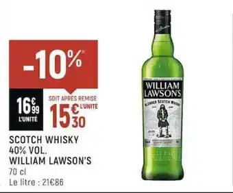 Casino Shop Scotch Whisky 40% Vol. William Lawson's offre