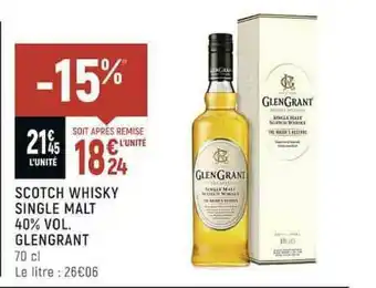 Casino Shop Scotch Whisky Single Malt 40% Vol. Glengrant offre