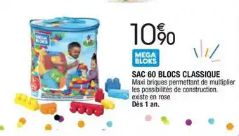 Migros Sac 60 Blocs Classique Méga Bloks offre