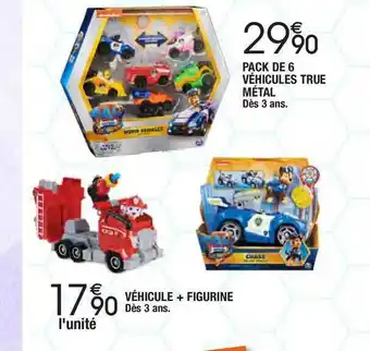 Migros Pack De 6 Véhicules True Métal, Véhicule + Figurine offre