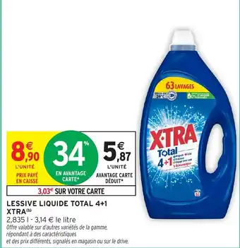 Intermarché Lessive liquide total 4+1 xtra offre