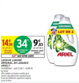 Intermarché Lessive liquide original 24 lavages ariel offre