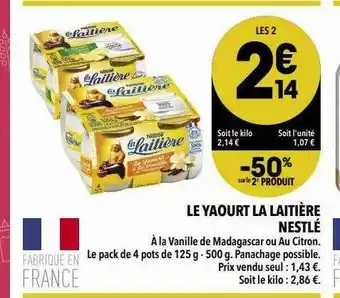Supeco Le Yaourt La Laitière Nestlé offre