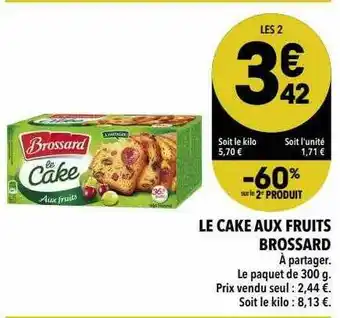 Supeco Le Cake Aux Fruits Brossard offre