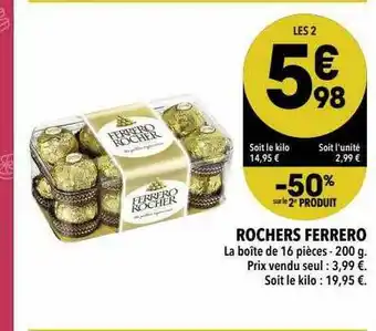 Supeco Rochers Ferrero offre