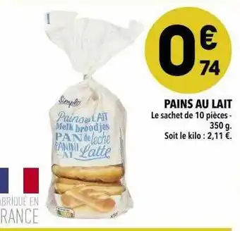 Supeco Pains Au Lait offre