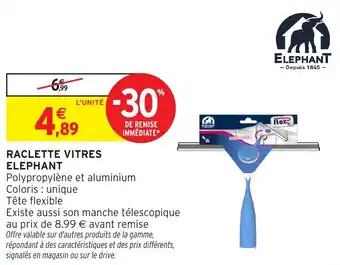 Intermarché Raclette vitres elephant offre