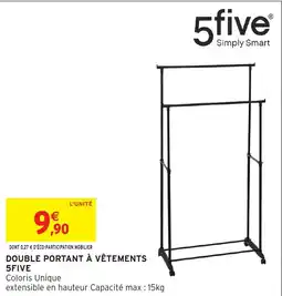 Intermarché Double portant à vêtements 5five offre