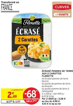 Intermarché Écrasé pommes de terre aux 2 carottes florette offre