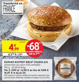 Intermarché Burger bistrot boeuf charolais offre