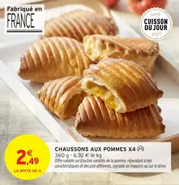 Intermarché Chaussons aux pommes x4 offre