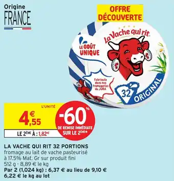 Intermarché La vache qui rit 32 portions offre