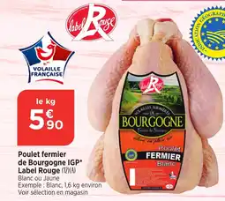 Bi1 Poulet fermier de Bourgogne IGP* Label Rouge offre