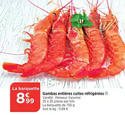 Bi1 Gambas entières cuites réfrigérées offre