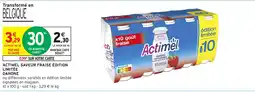 Intermarché Actimel saveur fraise édition limitée danone offre