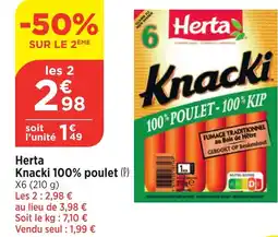 Bi1 HERTA Knacki 100% poulet offre