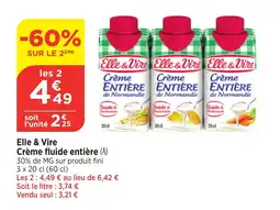 Bi1 ELLW & VIRE Crème fluide entière offre