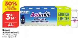 Bi1 DANONE Actimel nature offre