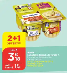 Bi1 NESTLE La Laitière dessert à la vanille offre