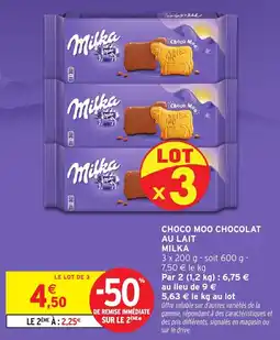 Intermarché Choco moo chocolat au lait milka offre