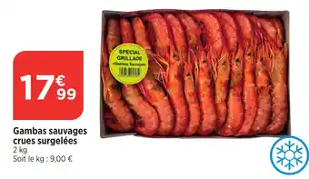 Bi1 Gambas sauvages crues surgelées offre