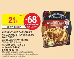 Intermarché Authentique cassoulet au canard et saucisse de toulouse la belle chaurienne offre