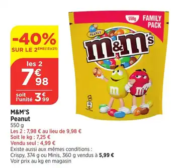 Bi1 M&M'S Peanut offre