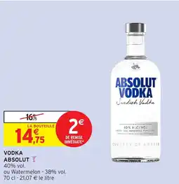 Intermarché Vodka absolut offre