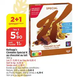 Bi1 KELLOGG'S Céréales Spécial K au chocolat au lait offre