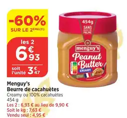 Bi1 MENGUY'S Beurre de cacahuètes offre