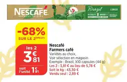 Bi1 NESTLE Farmers café offre