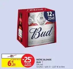 Intermarché Bière blonde bud offre