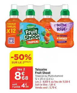 Bi1 TEISSEIRE Fruit Shoot offre