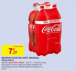 Intermarché Boisson gazeuse goût original coca-cola offre