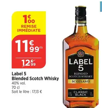 Bi1 LABEL 5 Blended Scotch Whisky offre