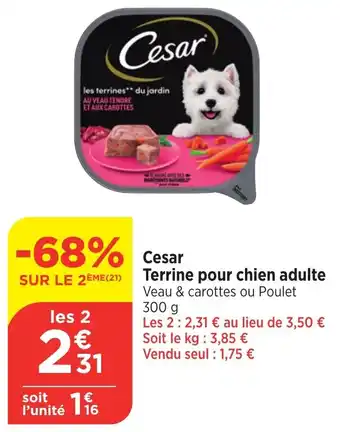 Bi1 CESAR Terrine pour chien adulte offre