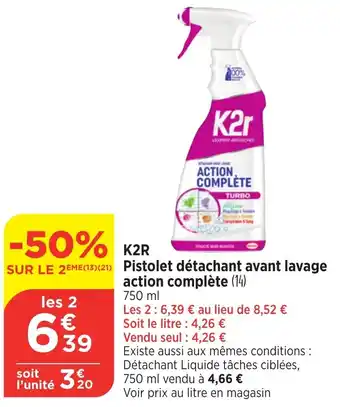 Bi1 Pistolet détachant avant lavage action complète offre