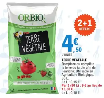 E.Leclerc ORBIO Terre végétale offre