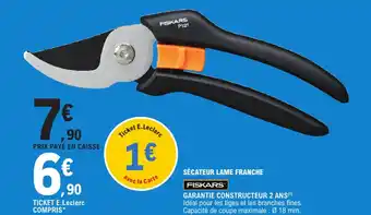 E.Leclerc FISKARS Sécateur lame franche offre